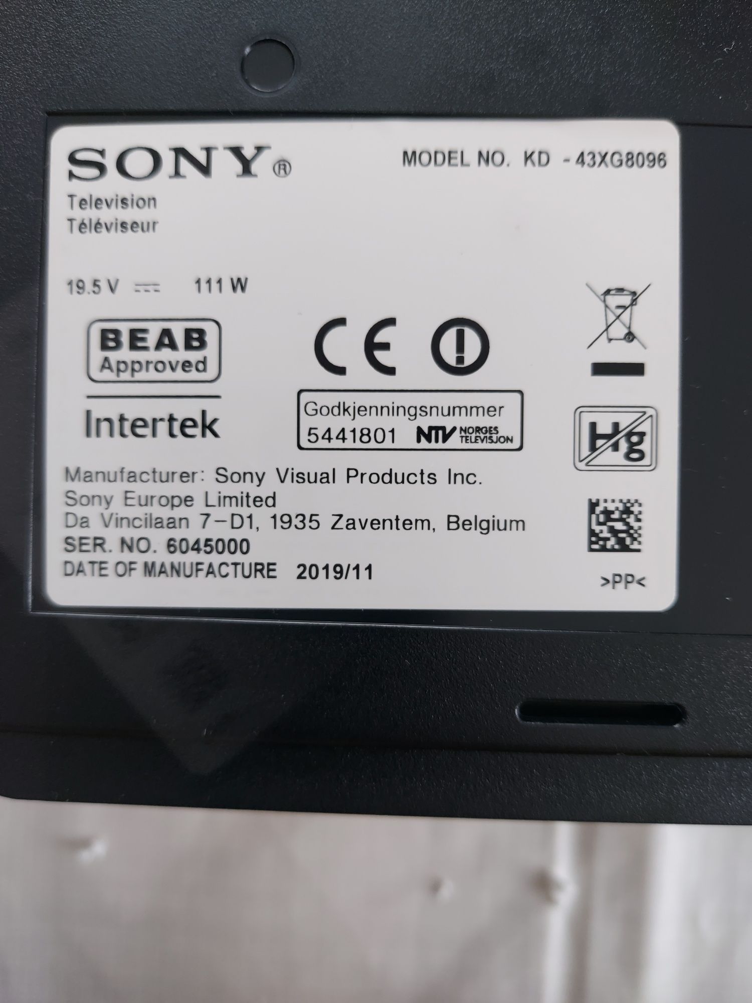 43 Sony  Smart TV 4K