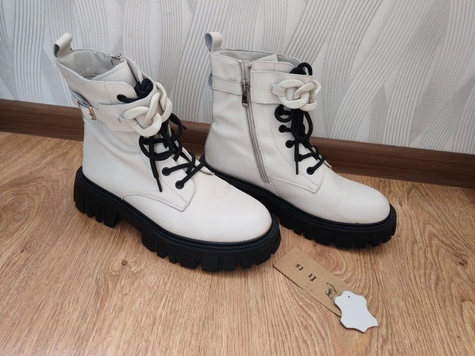 Шкіряні жіночі демі ботінки, шкіряні жіночі демі черевики, р.39-40