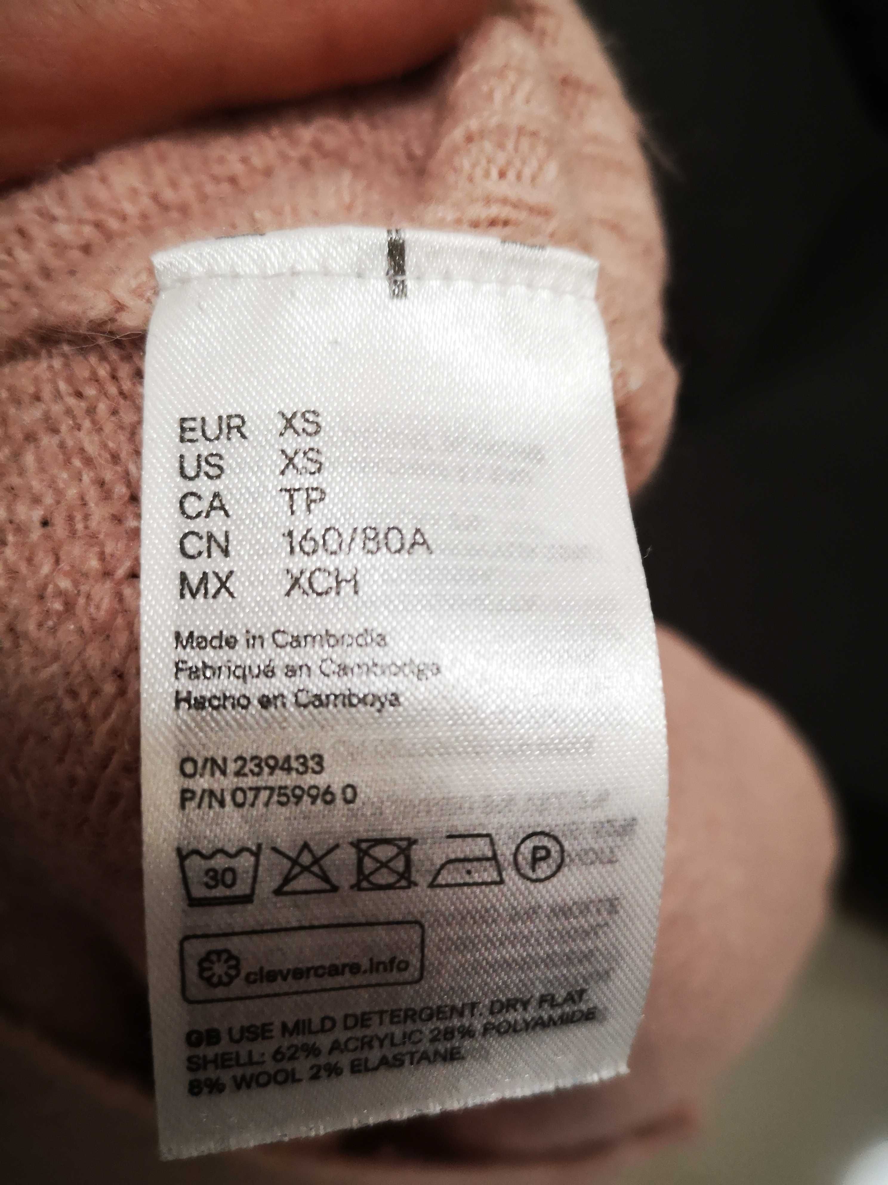 H&M Pudrowy Roz Sweter S-sprzedam!