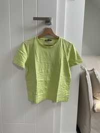 t-shirt koszulka neonowa żółta zielona zara r. M