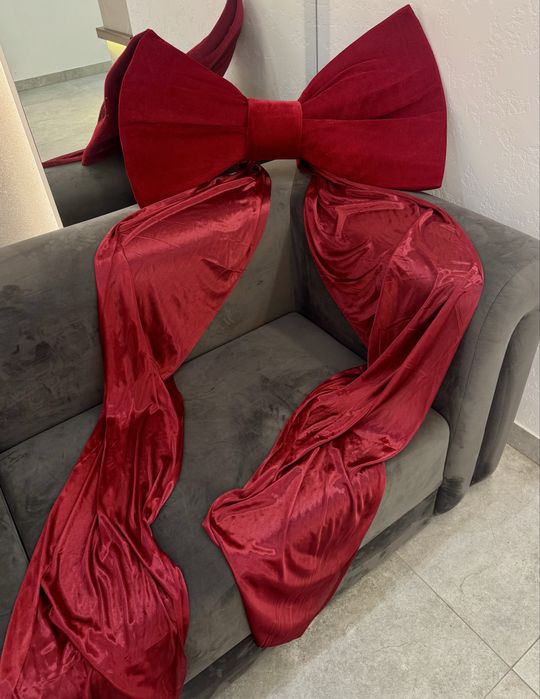 Святковий новорічний бант! Декор закладів, фасадів прикраса декор елка