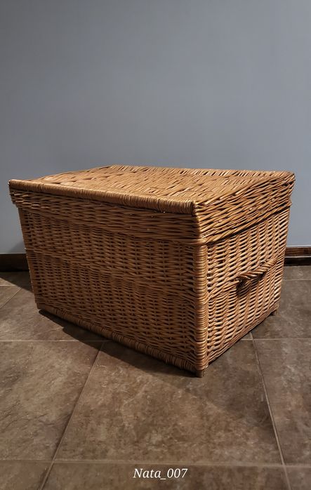 Skrzynia kufer wiklinowy duży 70x43x41