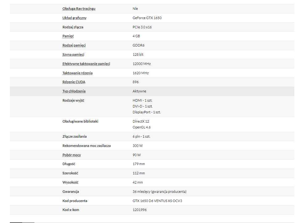 MSI GeForce GTX 1650 ddr6 4gb