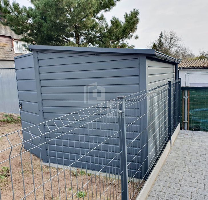 Domek Ogrodowy - Schowek 2,5X2 - Brama Antracyt Spad W Tył  Tkd203