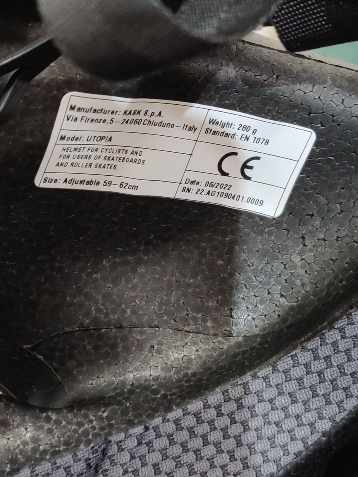 Oryginalny kask marki KASK utopia L aero