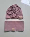 Czapka turban + komin komplet