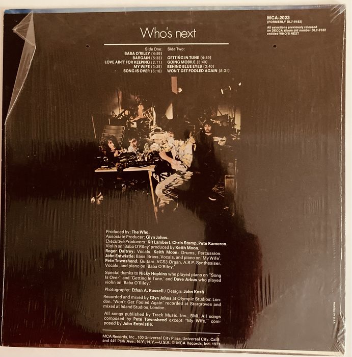 Вінілова платівка THE WHO 1971 рік , оригінал USA