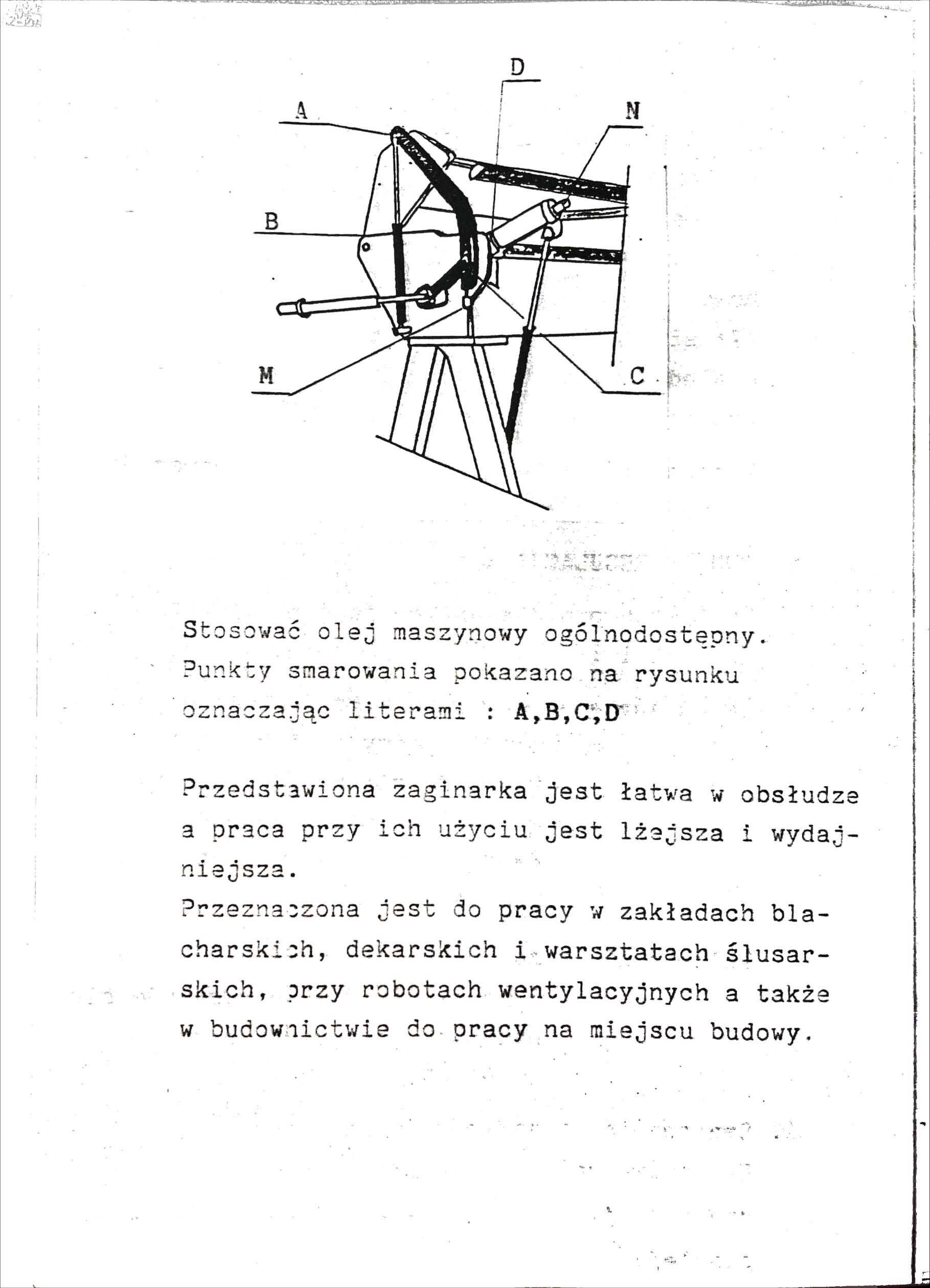 Zaginarka giętarka do blachy długość gięcia 2040 mm