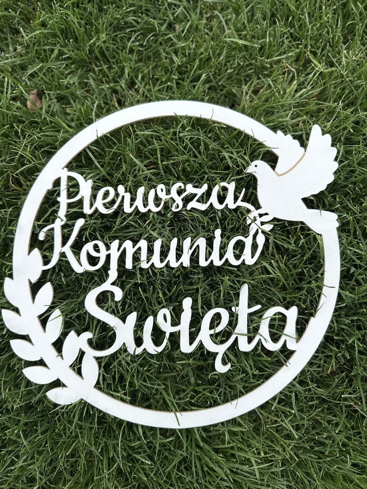 Kolo ozdobne scianka pierwsza komunia świeta