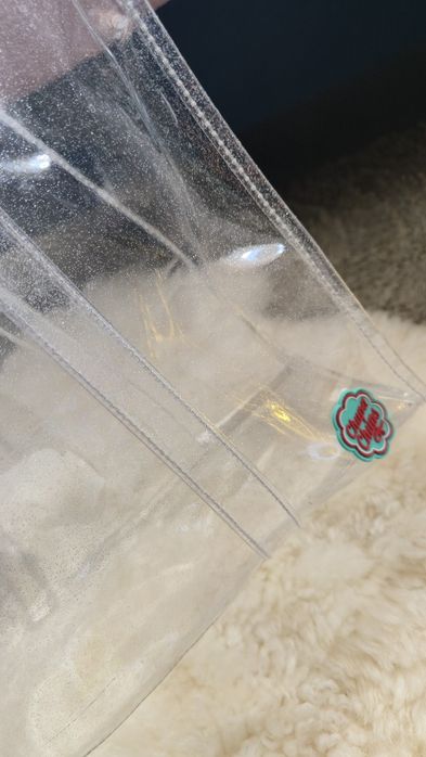 Przezroczysta brokatowa torba shopper bag plażowa na zakupy chupa chup