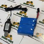 Акумулятор з USB адаптером 7,4V для іграшок Li-ion14500 3200 mAh SM-4P