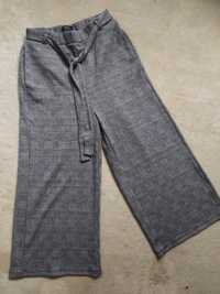 Spodnie damskie w kratę szare Amisu XS szerokie
