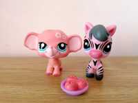 Littlest pet shop lps słoń i zebra