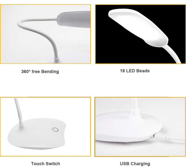 Лампа з лед-підсвіткою на акумуляторі.