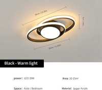 Tealight Lampa sufitowa LED czarna