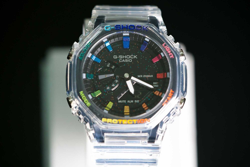 Casio G-Shock GA-2100 CasiOak Crystal Jellyfish Rainbow. Nowy. Mod