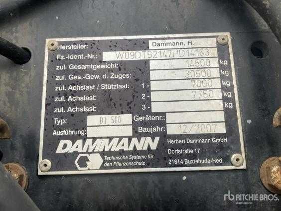 opryskiwacz samojezdny dammann dt 500 18m 27m 32m