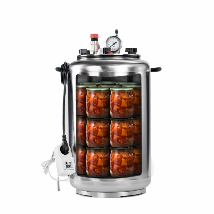 Топ продаж! Автоклав електричний нержавійка 24 банки нержавейка газ