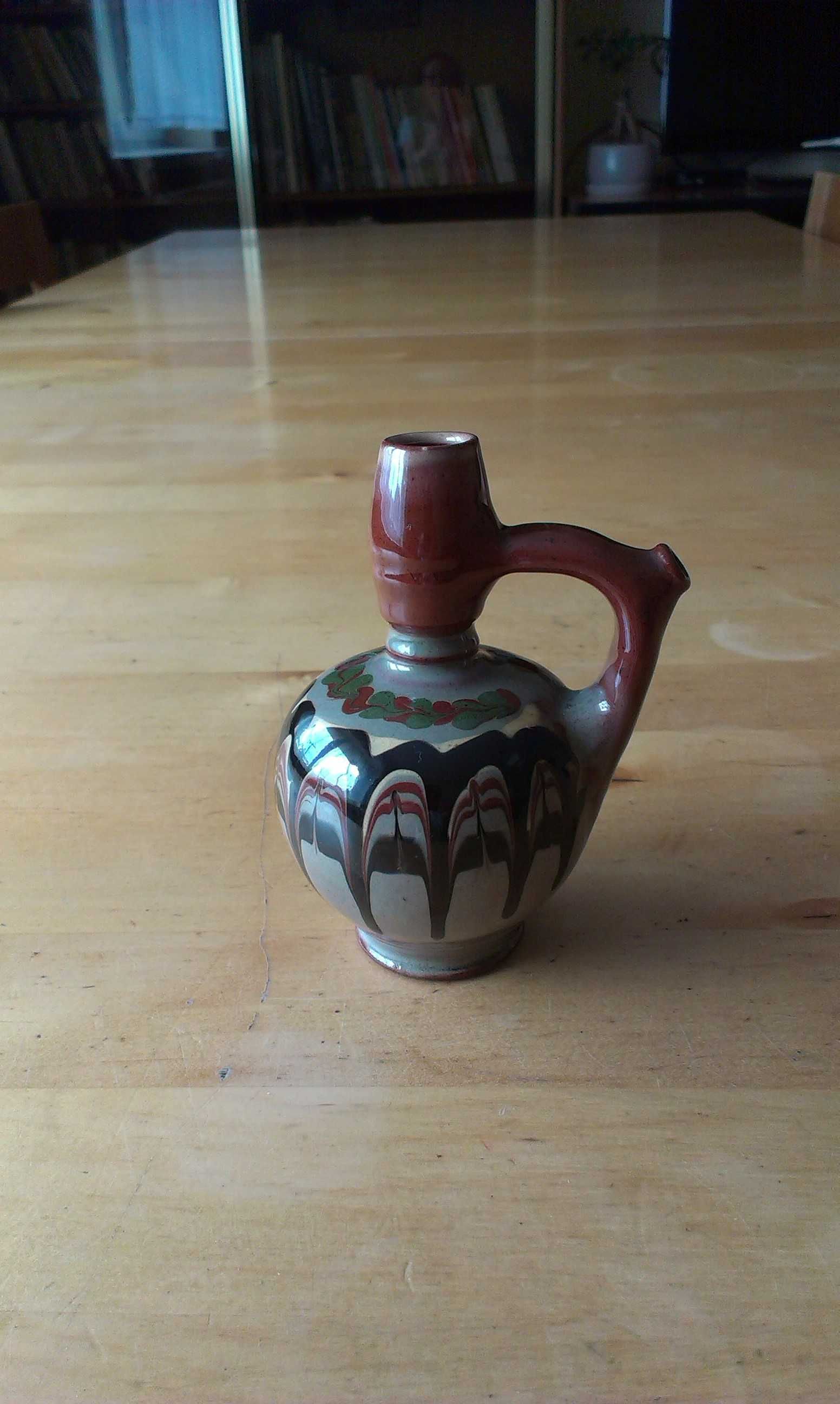 Tradycyjna bułgarska karafka / flakonik "pawie oczko".