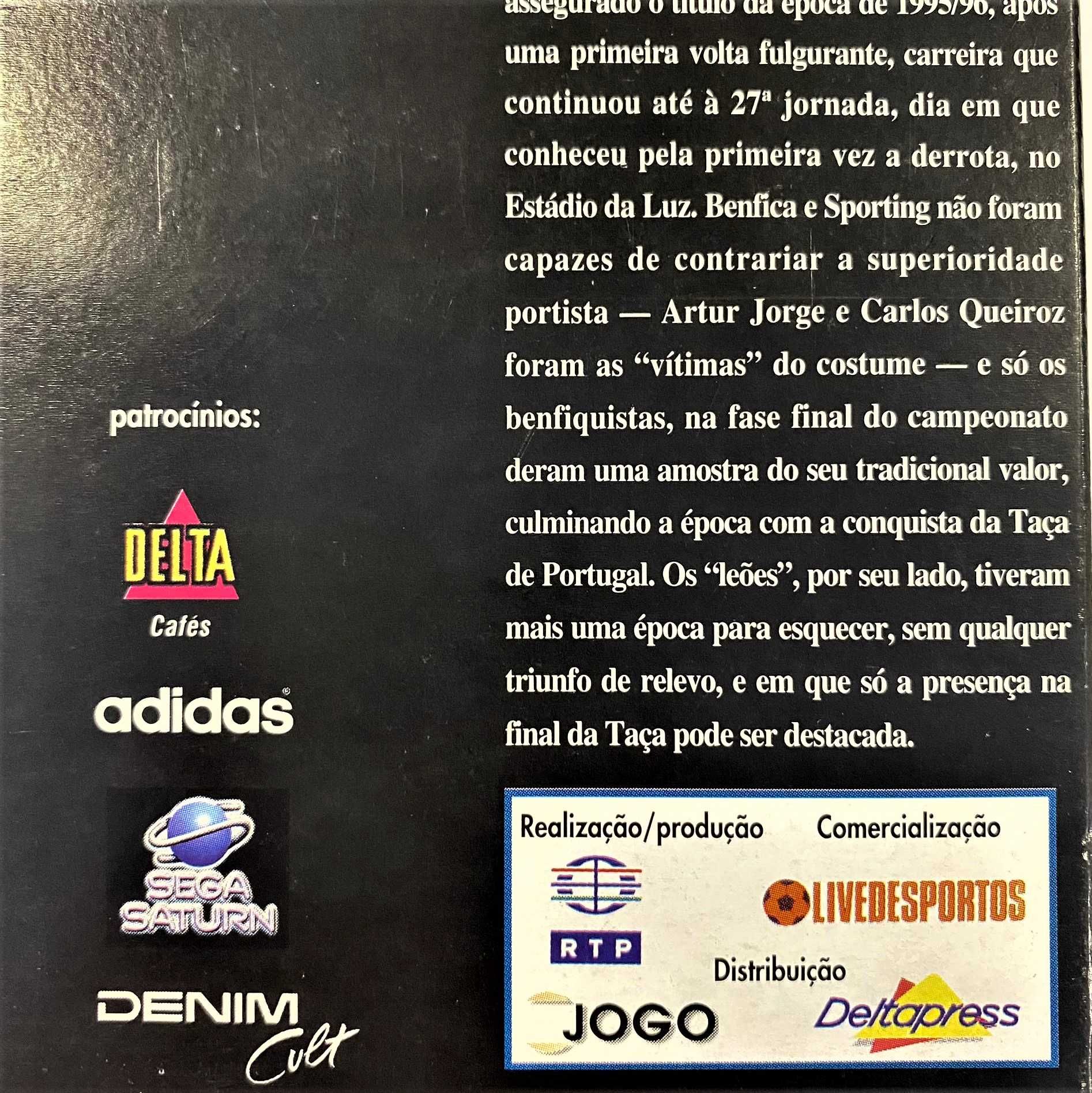 Cassete VHS Campeonato Nacional de Futebol 95/96