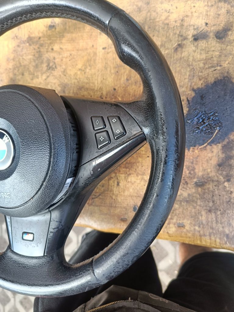 Kierownica BMW E60 E61 M-pakiet Palona na kluczyk Kompletna Wysyłka