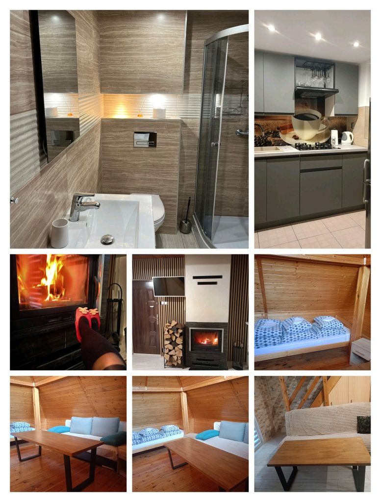 Domek z balią jacuzzi nad jeziorem w Międzybrodziu Żywieckim .