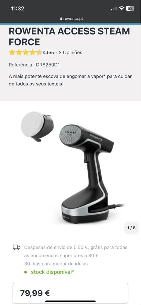 ROWENTA ACCESS STEAM FORCE - escova de engomar