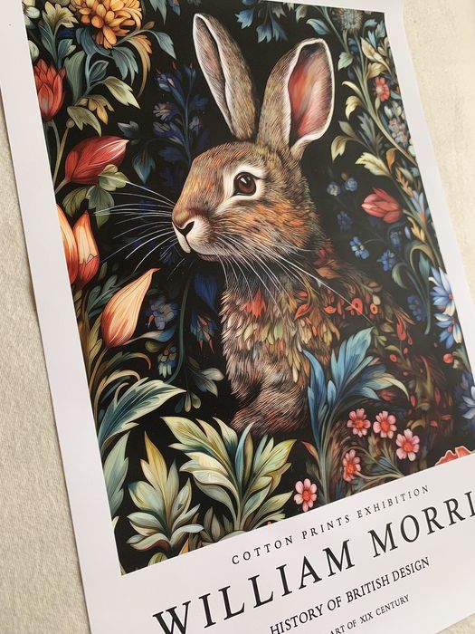 Gobelin na płótnie HD/Obrazek/William Morris/Hare Colorful