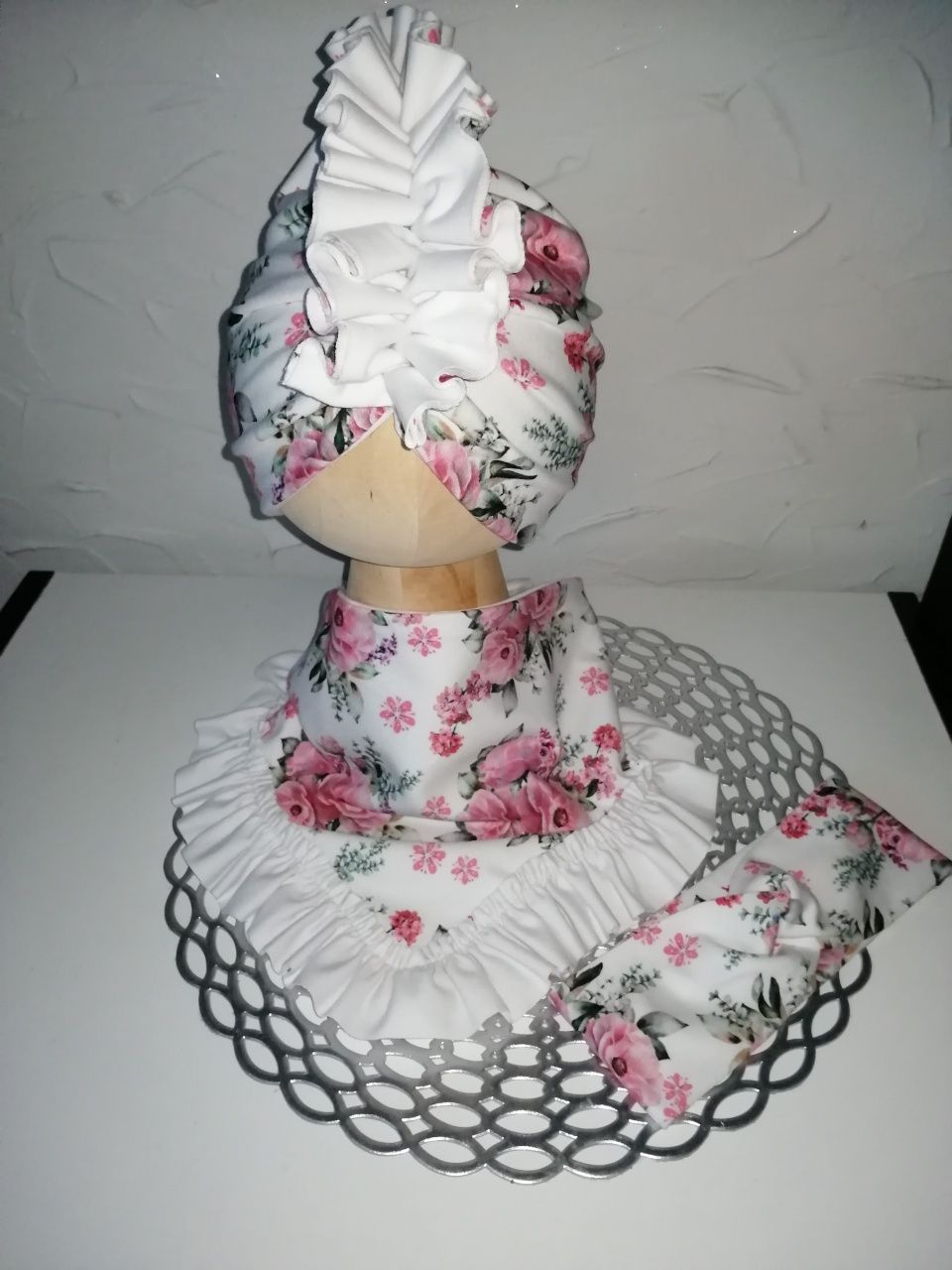 Komplet turban czapka opaska chustka