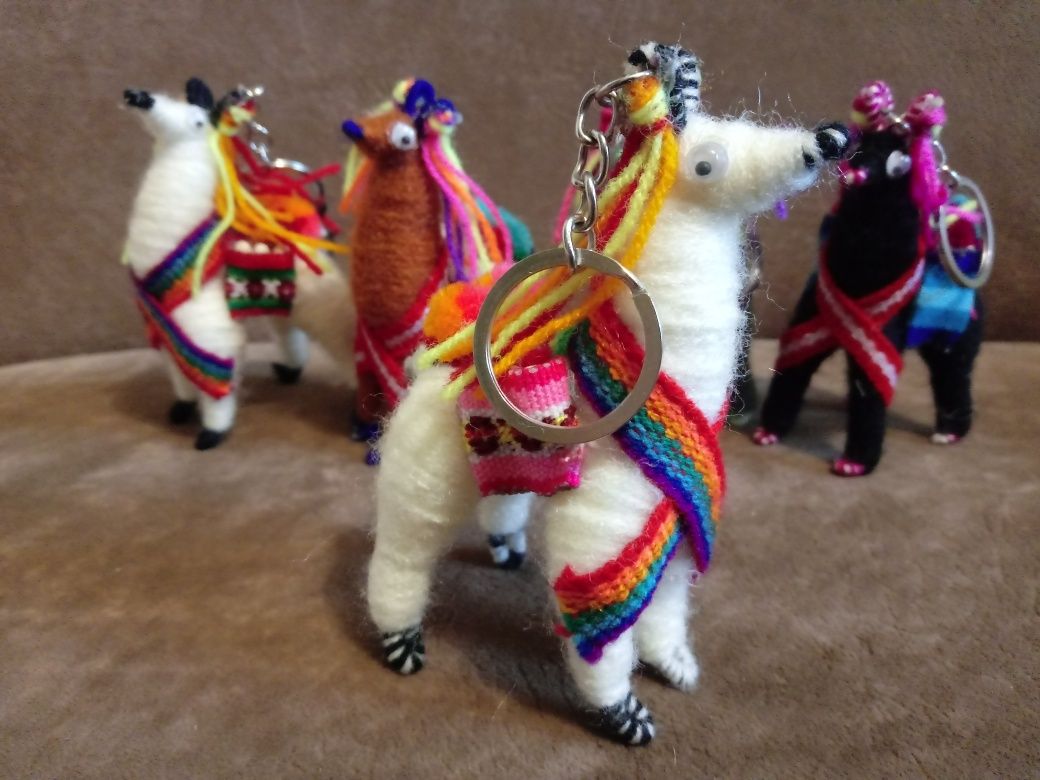 Brelok breloczek duży lama, alpaka, Peru, handmade