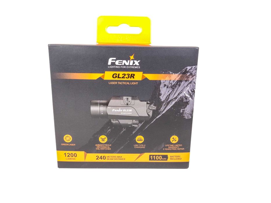 Fenix GL23R Ліхтар до Пістолета з Лазером 1200 Люмен, ГАРАНТІЯ 5 РОКІВ