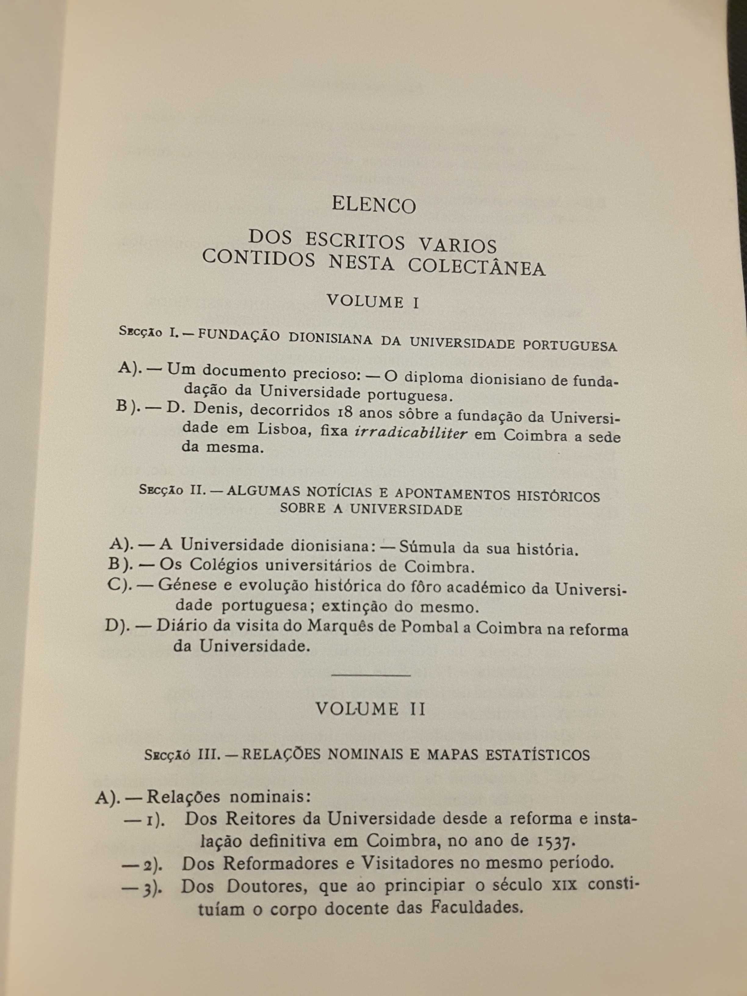 Itinerários de El-Rei D. João II / Escritos sobre a Univ. de Coimbra