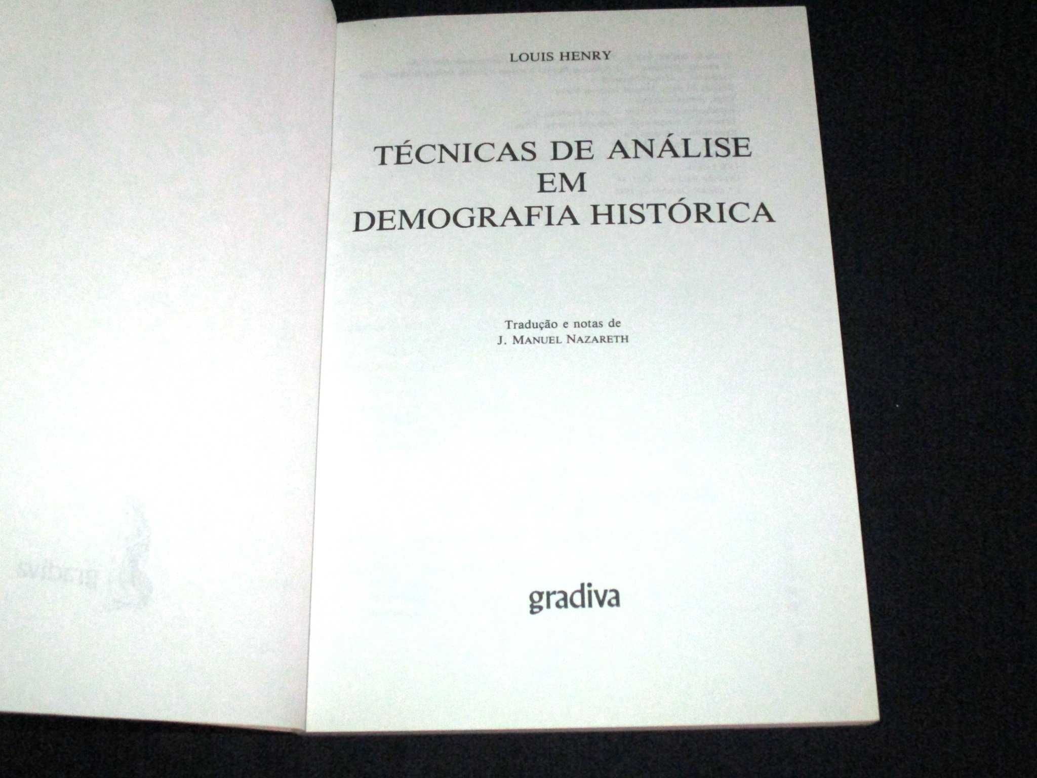 Livro Técnicas de Análise em Demografia Histórica Louis Henry
