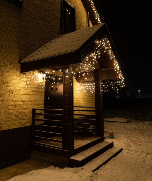 Вулична гірлянда бахрома в 3-х кольорах