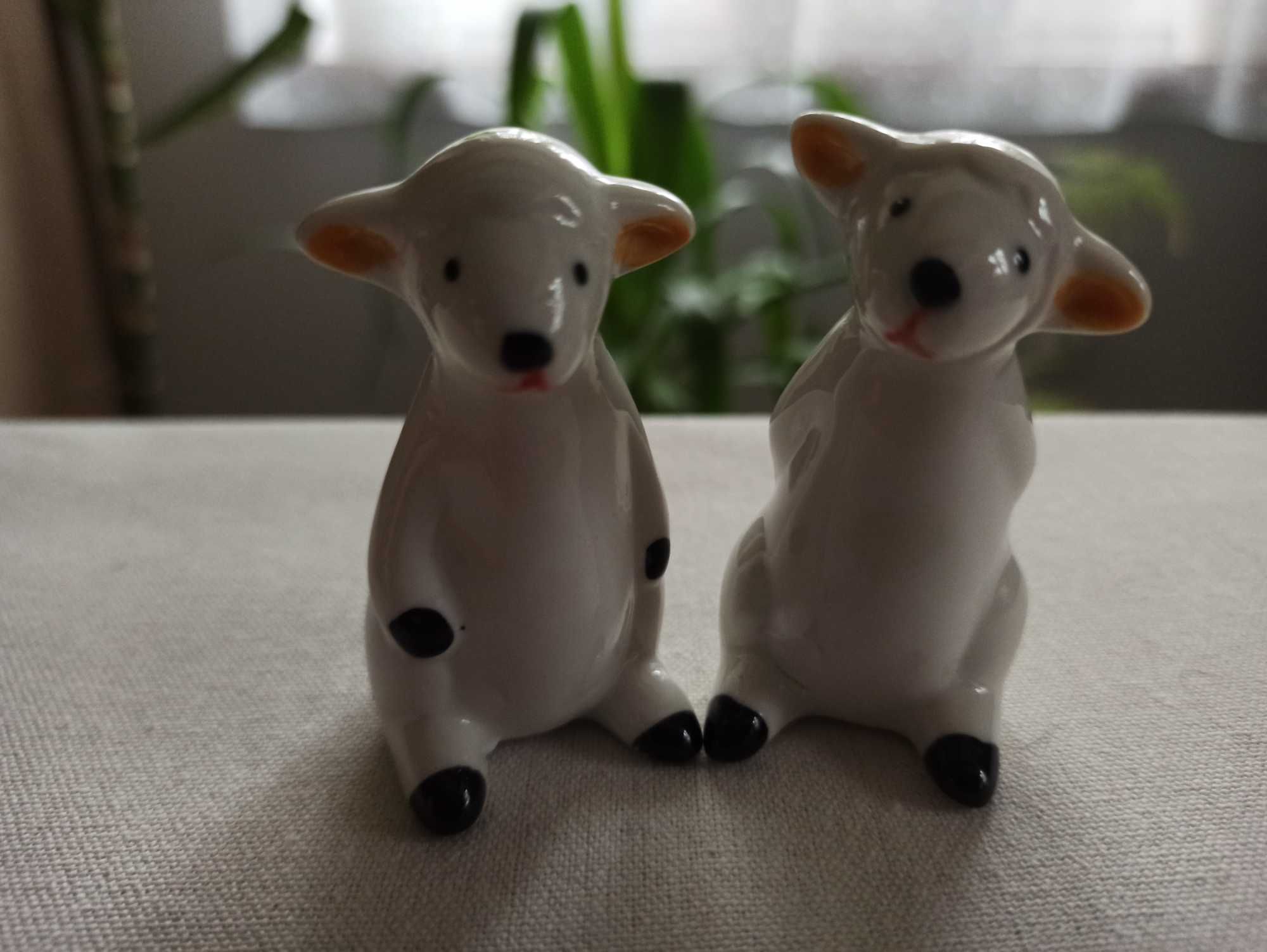 Owieczki owce ceramika figurka dekoracja Wielkanoc komplet