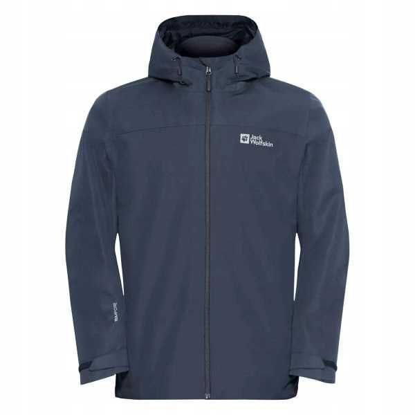 Kurtka Jack Wolfskin Glaabach WIATRÓWKA męska z kapturem r. XXL granat