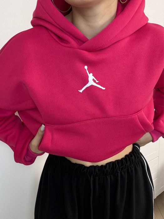 Жіноча кофта JORDAN на флісі Худі тепла 42-46 тринитка з капюшоном S-M