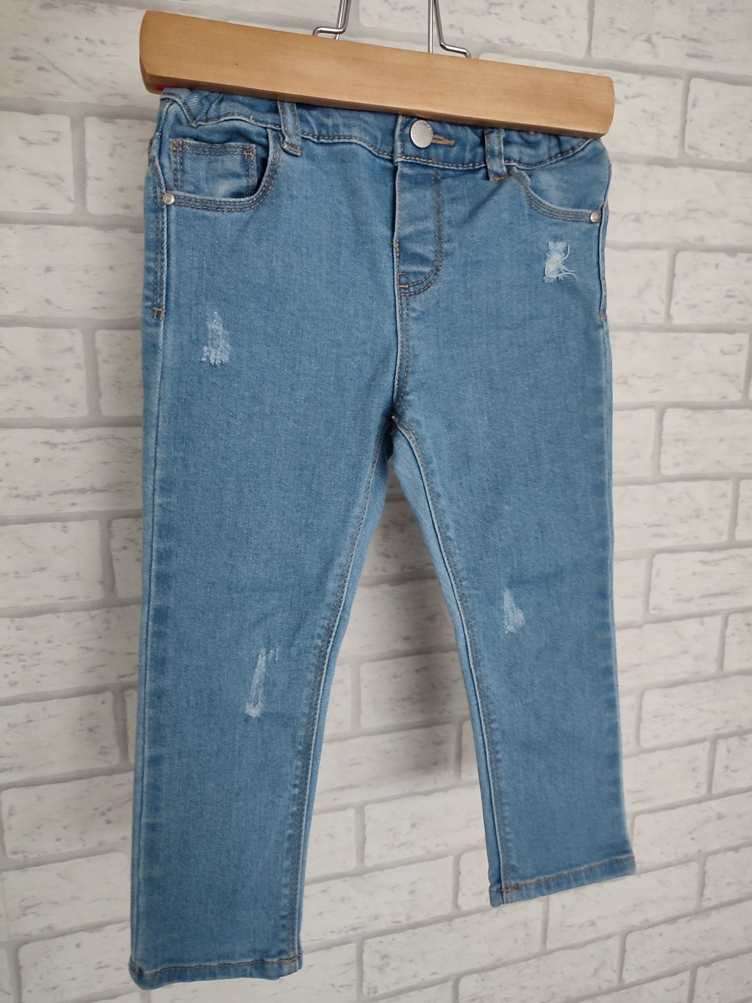 Spodnie jeansowe, jeansy Zara r.92 (ciemniejsze)