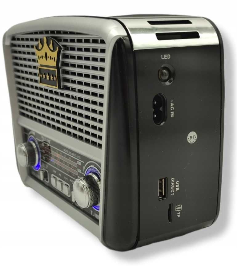 RADIO kuchenne FM przenośne SOLARNE USB AM FM z bluetooth black