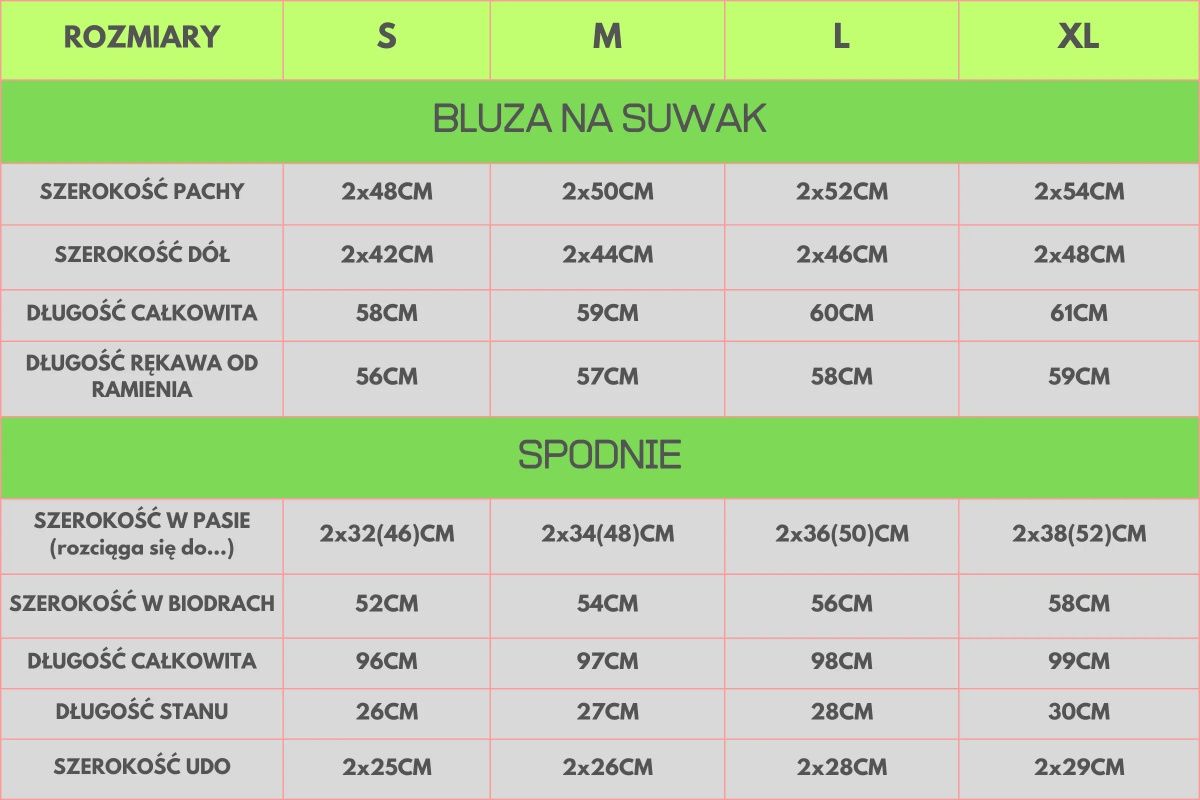 Komplet dres welurowy na suwak czekoladowy brąz r. S,M,L,XL