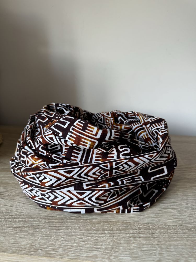 dwustronna chusta oversize turba chusta na głowę ZEBRA STORE