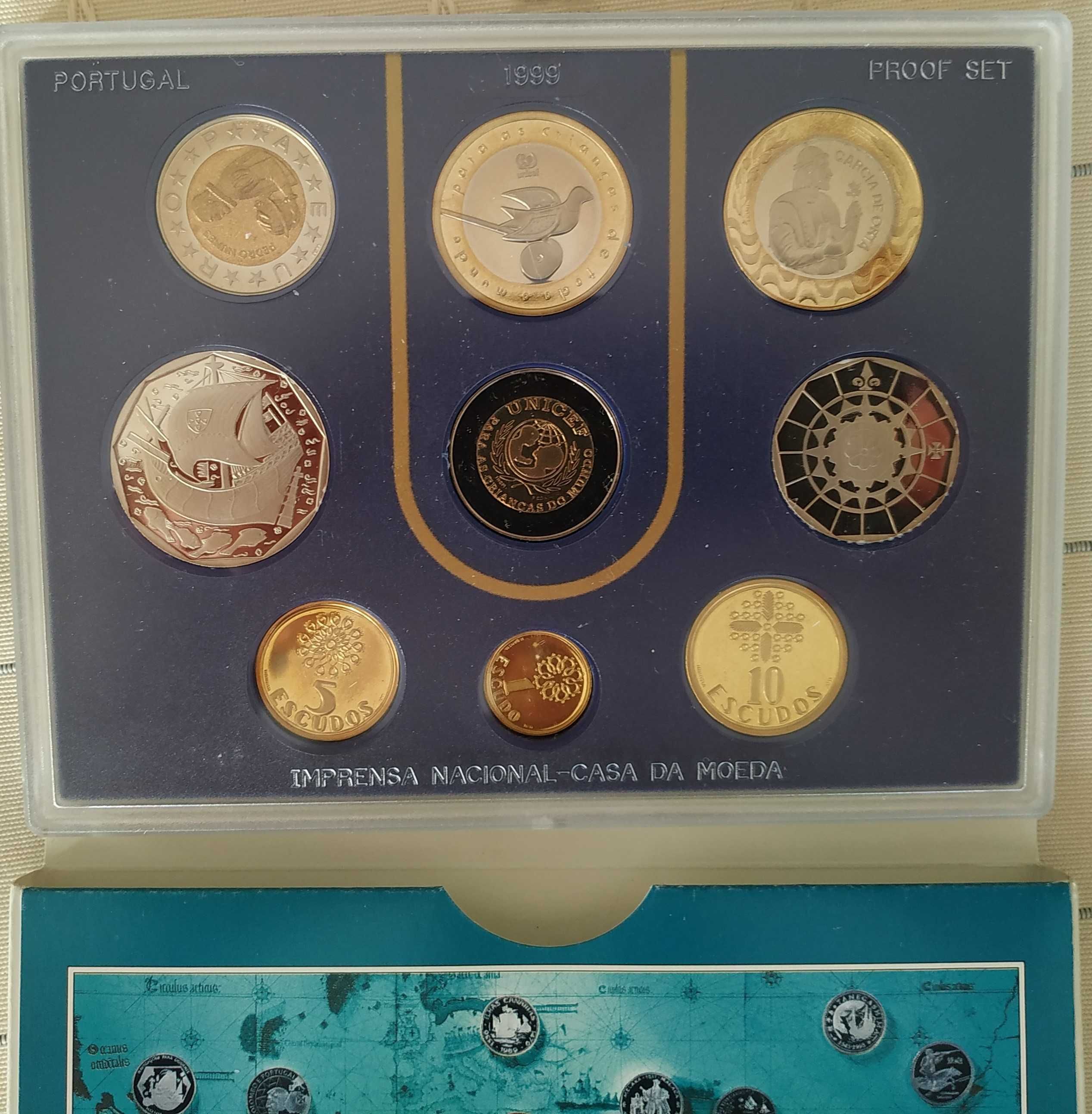 Set de 8 moedas proof de 1999