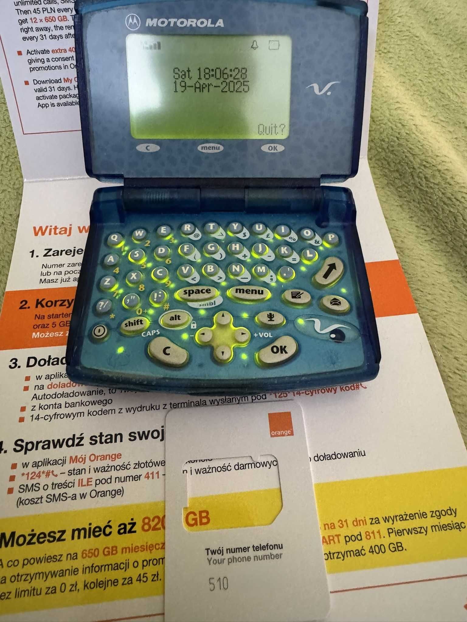 Motorola V100 V.Box niebieski