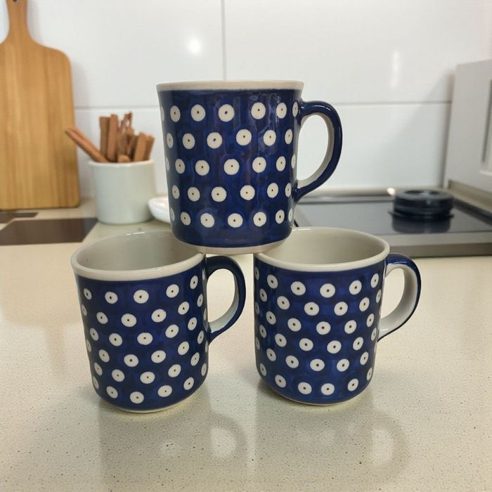 Kubki Gat 2 kpl.6sztuk.Ceramika Bolesławiec