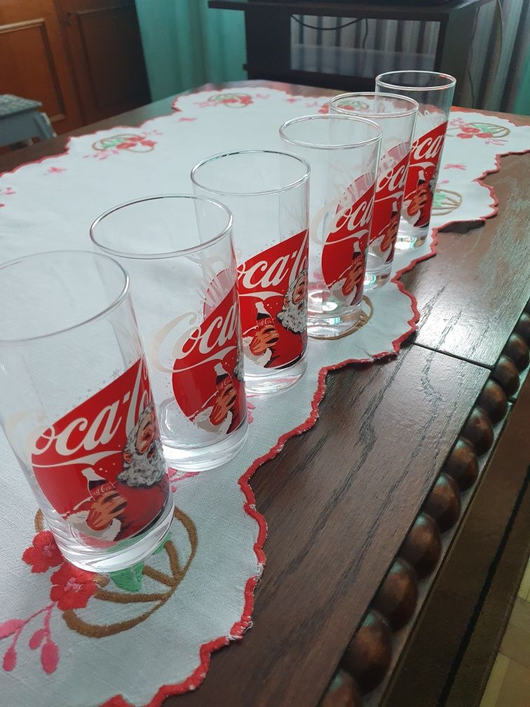 Zestaw komplet kolekcjonerskie szklanki Coca Cola edycja świąteczna !
