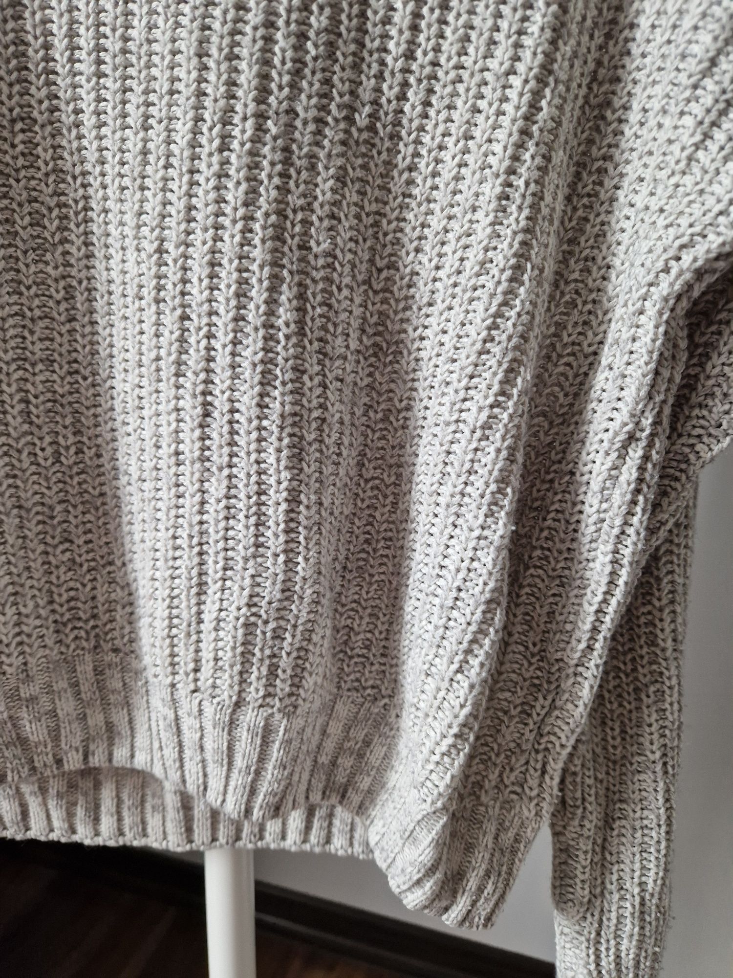 Szary sweter Tally Weijl, 34 XS gruby splot miękki i stylowy modny