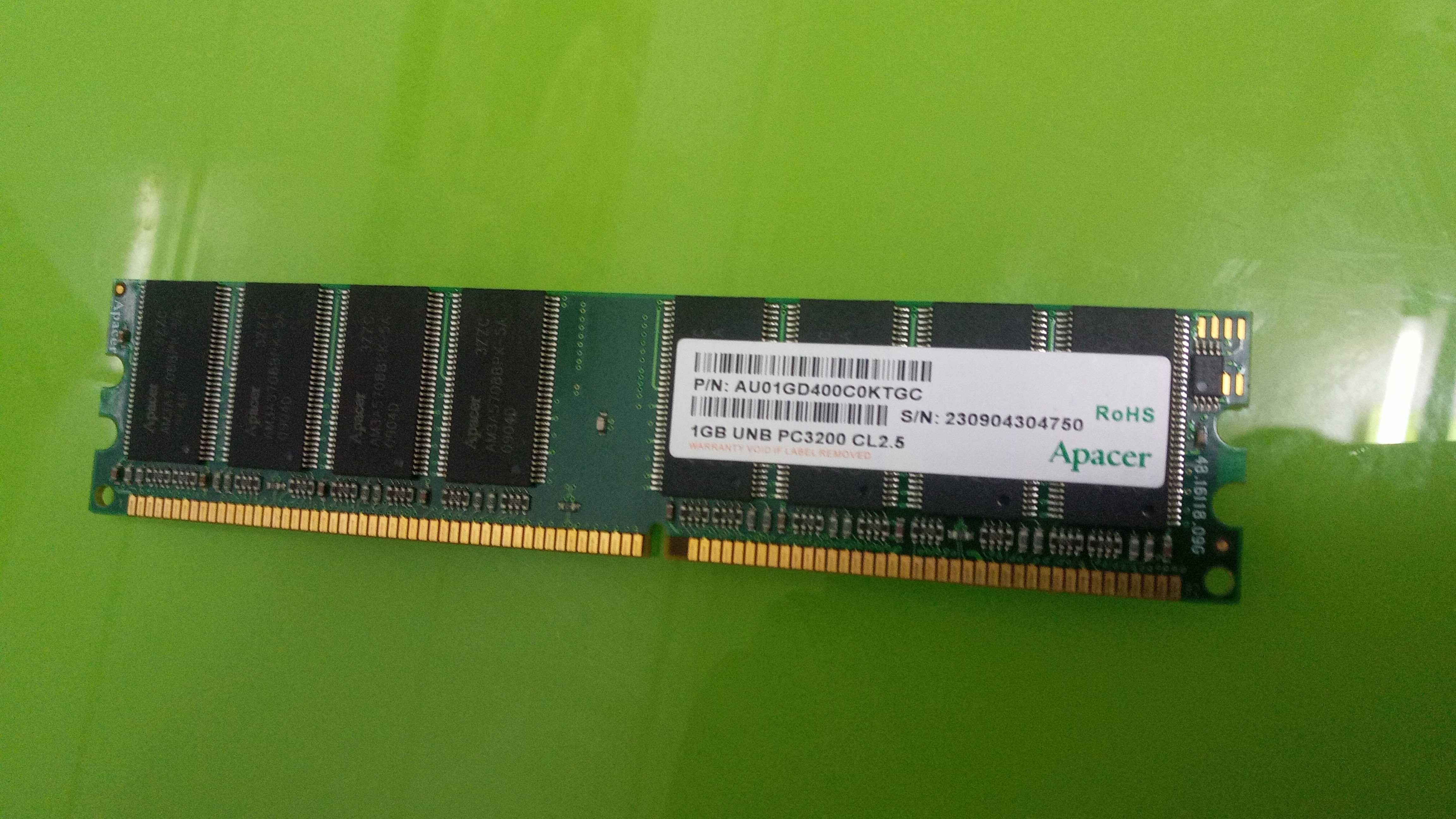 Memória Ram Apacer - 1GB DDR 400 - PC3200