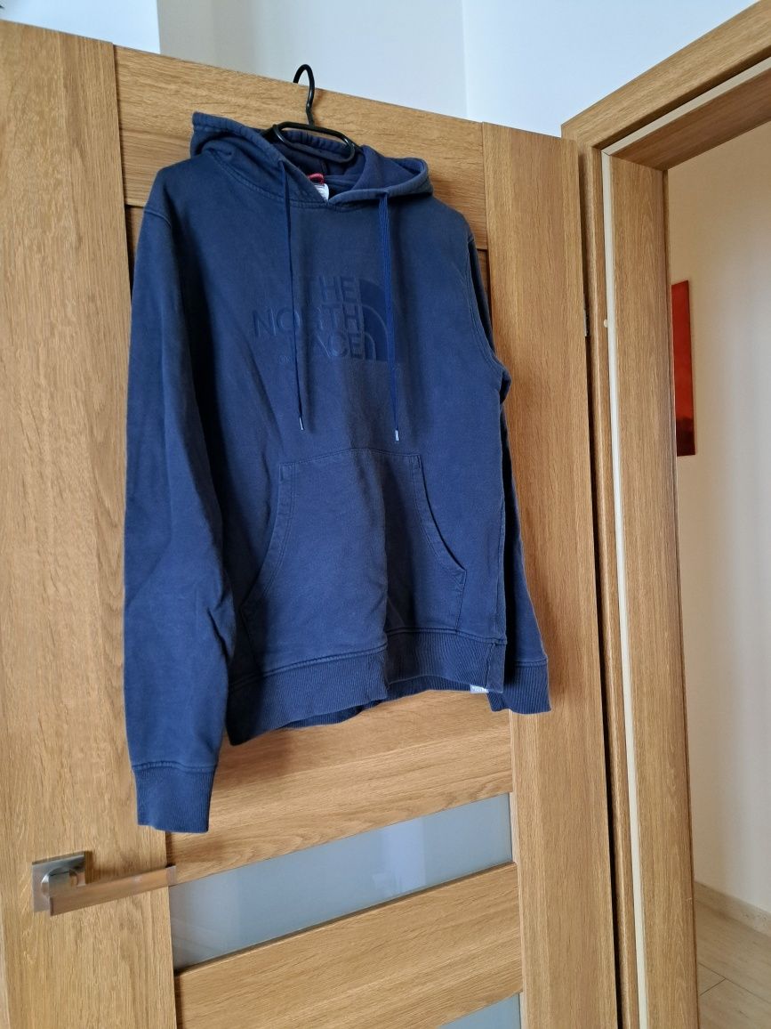 Granatowa bawełniana bluza z kapturem The North Face rozmiar S/M
