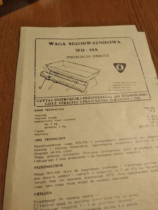 Waga WD-10A z 1984