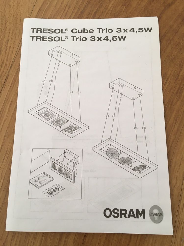 OSRAM Tresol Cube Trio- Plafon LED Srebrny